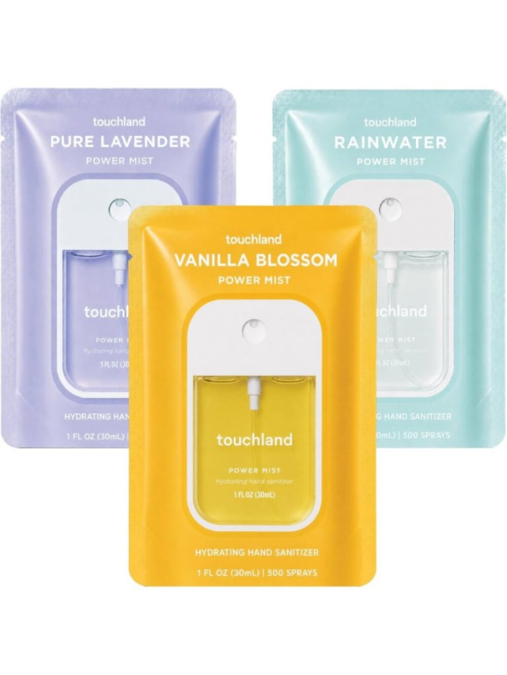 Hydrating Hand Sanitizer Spray Set - Travel Size Blossom Trio for On-the-Go Care